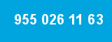 955 026 11 63 955 026 11 63